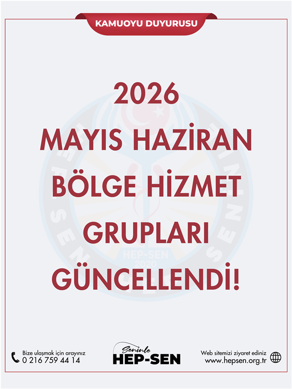 2026 Mayıs-Haziran Bölge Hizmet Grupları Yayımlandı!